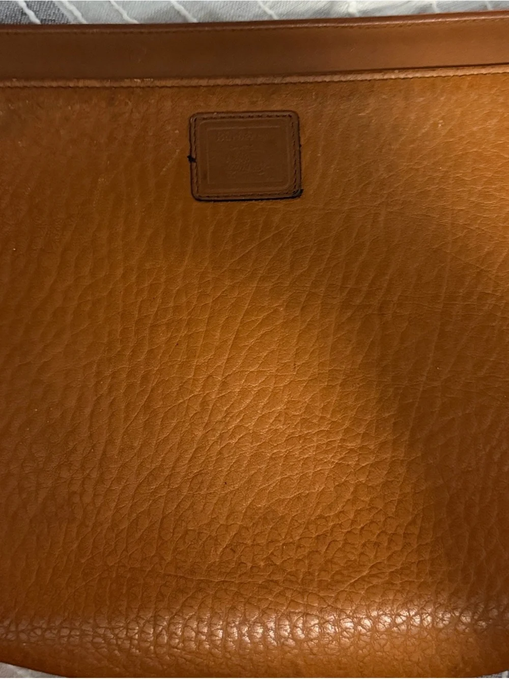 Burberry Tan Pebble-Grain Leather Tote